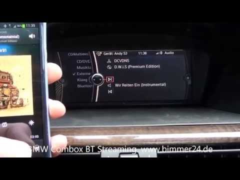 BMW E60 E63 E70 E87 E90 CIC, Combox Bluetooth Streaming Musik übertragen abspielen Android iPhone