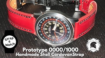 PROTOTYPE A.Dunhill Ltd. ~ A-Centric Pentagraph Watch with Red Shell Cordovan Handmade Leather Strap