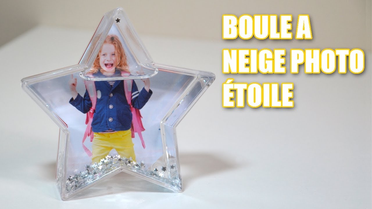 Boule à neige en forme d'étoile personnalisée