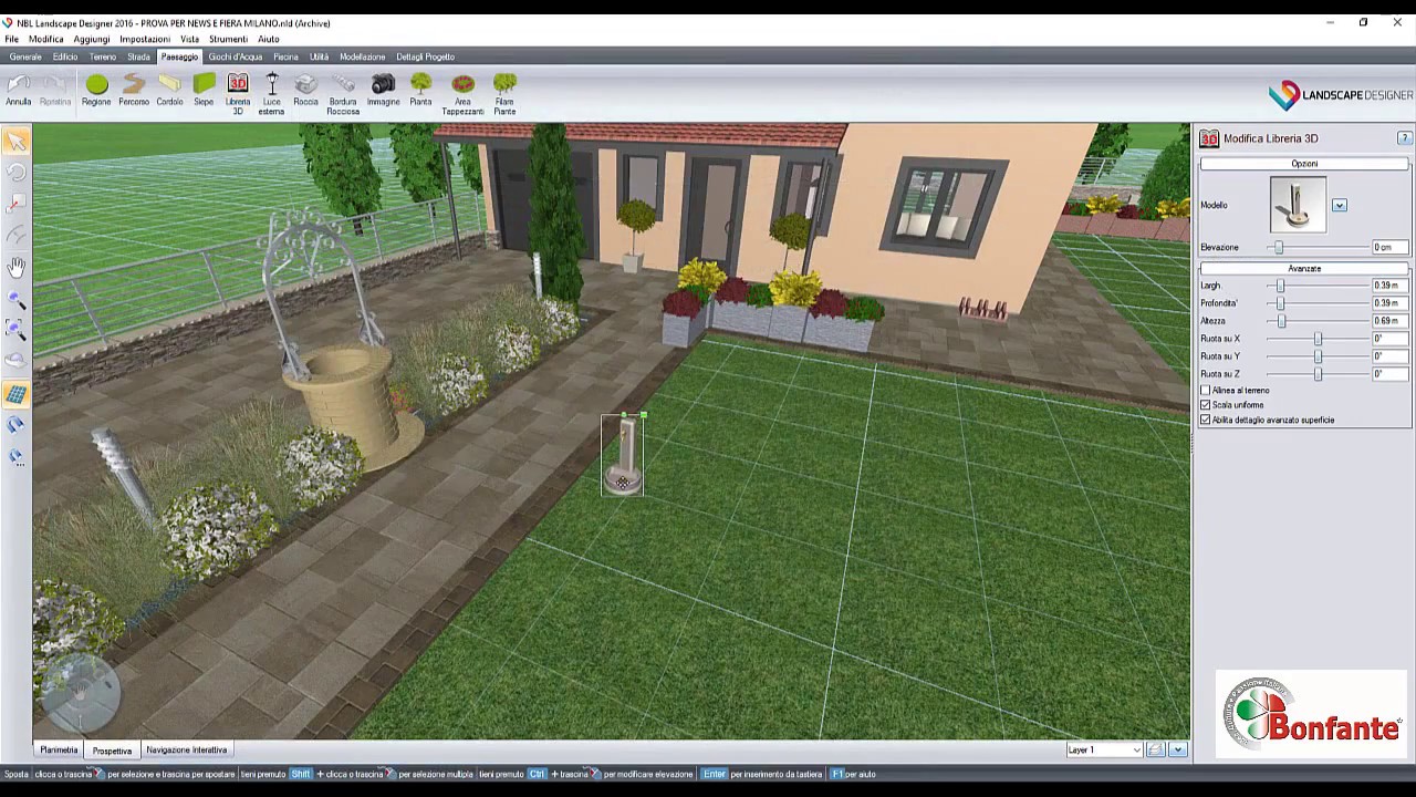 Bonfante progettazione 2d e 3d con nbl landscape designer youtube Nbl landscape designer