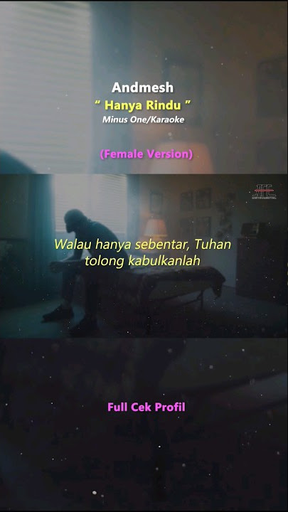 Hanya Rindu (Female Key) #minusone #andmesh #hanyarindu #liriklagu #karaoke