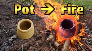 Cooking in Wild Clay Pottery - Part 3 - Firing Pots