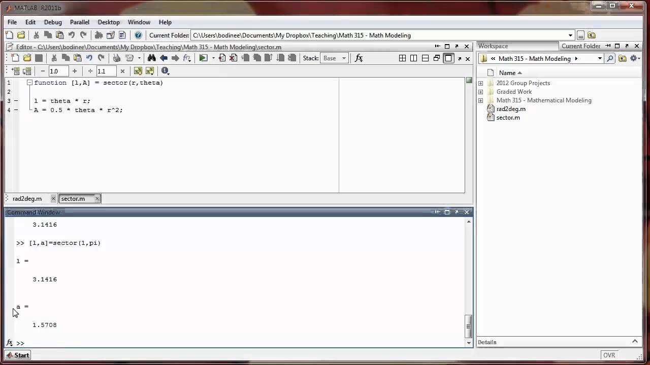 Matlab M-Files 03 - Function Files Part 2 - YouTube