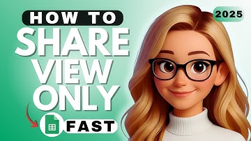 How to Share Google Sheet View Only