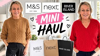 SMALL AUTUMN TRY-ON HAUL 🍂 | M&S, NEXT & RIVER ISLAND | Fashion Over 60