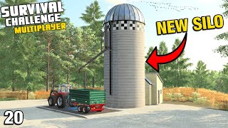 BUILDING A SILO AND SOME ROAD IMPROVEMENTS Survival Challenge Multiplayer CO-OP FS22 Ep 20