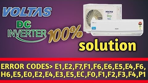 voltas AC error code | Voltas AC inverter AC all error codes