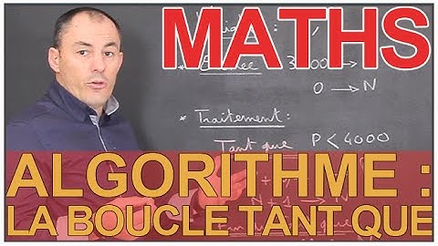 Algorithme : la boucle Tant que - Maths - Tous niveaux - Les Bons Profs