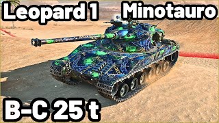 : B-C 25 t, Leopard 1 & Minotauro | WOT Blitz Pro Replays