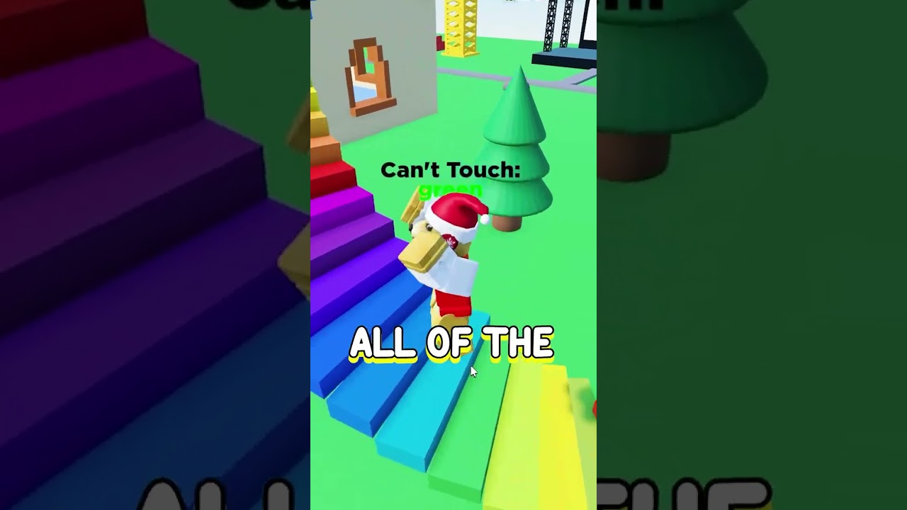 Roblox BUT I Can't Touch the Color GREEN! #roblox #shorts
