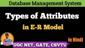 L2.2 Attributes Types in ER Model |Simple,Composite,Single,Multi-valued,Stored,Derived,Key Attribute