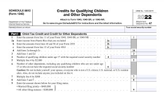 Schedule 8812 walkthrough (Credits for Qualifying Children and Other Dependents)