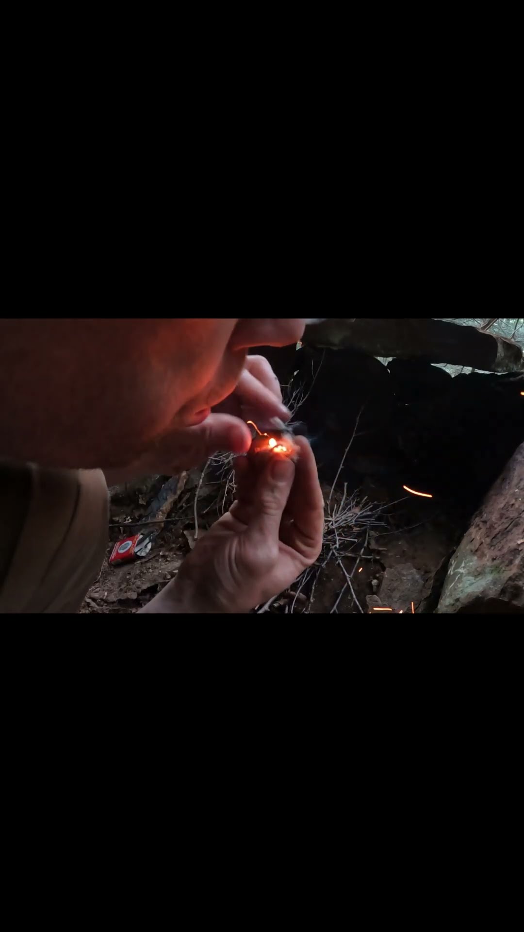 Sleeping in Mountains with NO Tent or Bag     #camping #outdoorboys #survival #bushcraft