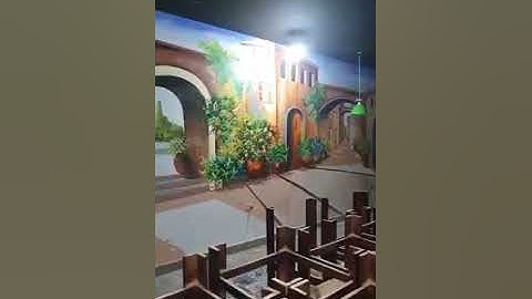 Vẽ tranh tường phong cảnh châu Âu ở Thanh Trì, Hà Nội – Vẽ tranh tường Hà Nội rẻ đẹp 0799110022