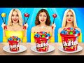 No Hands vs One Hand vs Two Hands Eating Challenge! Crazy Food Battle with Girls by RATATA BOOM