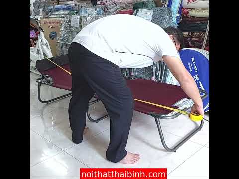 Giường bố nằm vải dù sơn tỉnh điện