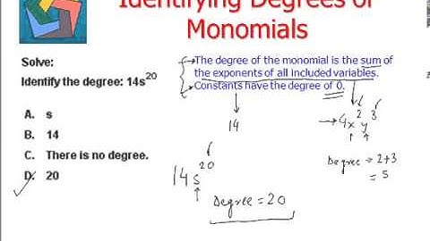 Identifying Degrees of Monomials