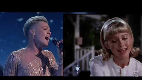 Olivia Newton John & P!nk   Hopelessly devoted to you (video & audio sync edit ACdj75 🎧)