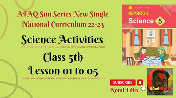 AFAQ Science Activities Class 5 Unit 1 to 5 Sun Series New Single National Curriculum