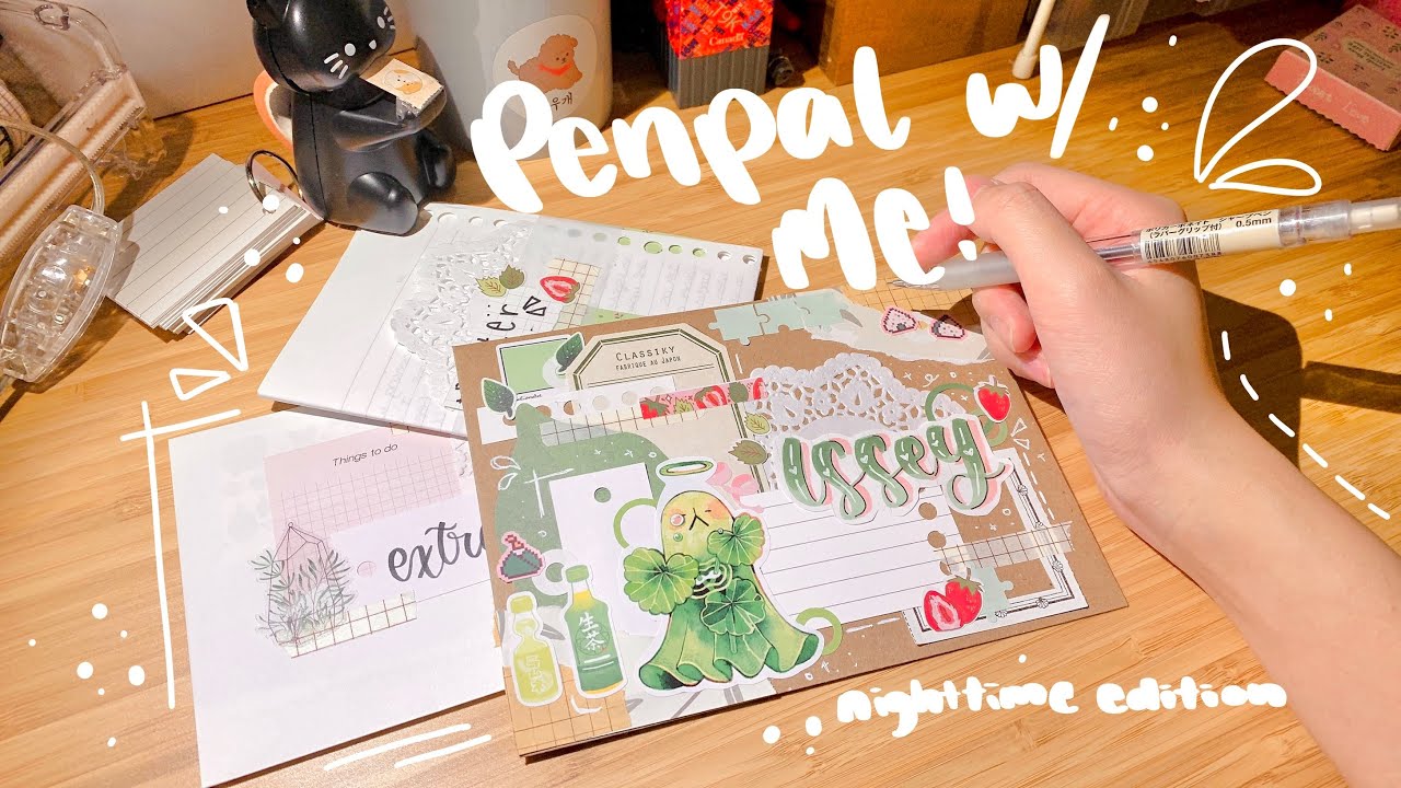 penpal with me! nighttime edition | botanical theme