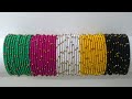 Simple Silkthread thin bangle set/DIY new design multicolor silkthread bangle set