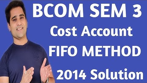 bcom sem 3 | Fifo Method | Material Accounts-2 | gujarat university sums solutions |