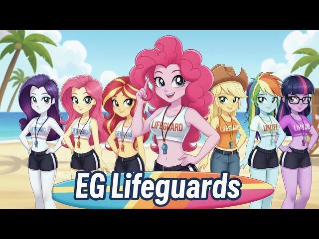 Equestria Girls Pinkie Pie the Hot Hot Summer Lifeguards Fan Video AI Generated