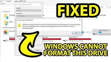 Windows Cannot Format This Drive Quit Any Disk Utilities or Other Programs #windows #partition