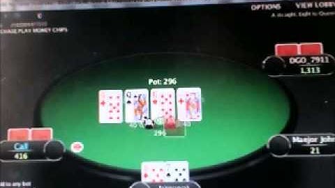 Backdoor straight flush on pokerstars
