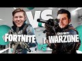 Nadeshot Bets a Tesla! Can Warzone Pros Aim BETTER than Fortnite Pros? ft. MrSavage, BrookeAB & More