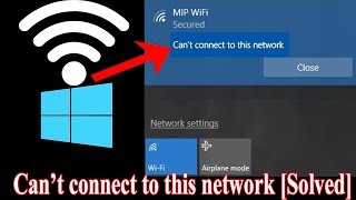 This video shows you how to solve 'can't connect network' wifi problem
in windows 10 operating system. usually happens when change your
wifi...