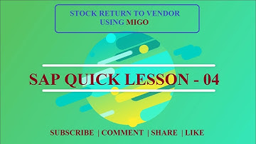 How to Return Stock to Vendor in SAP Using MIGO ? Learn  Here with 5 Min Quick Lesson| SAP MM