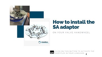 How to install the SA adaptor on your valve   handwheel