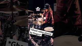 Ghost notes played by fingers 👻 #drums #drummer #groove