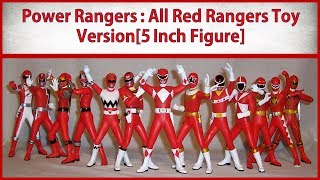 All Red Power Rangers Toy Version|Mighty Morphin To Ninja Steel[5 Inches Action Figure]
