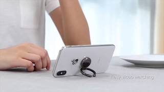 Baseus Elf Ring Telefon Tablet Tutucu Yüzük Stand Aparatı Metal Siyah-SUYAO-01