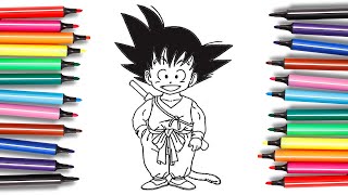 Goku Coloring Page - Fun Video for Kids and Toddlers