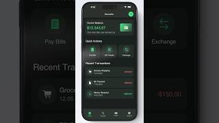 SwiftUI Modern Banking App Template - Dark Theme