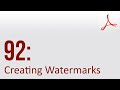 Creating Watermarks in Acrobat Pro