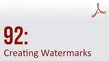 Creating Watermarks in Acrobat Pro