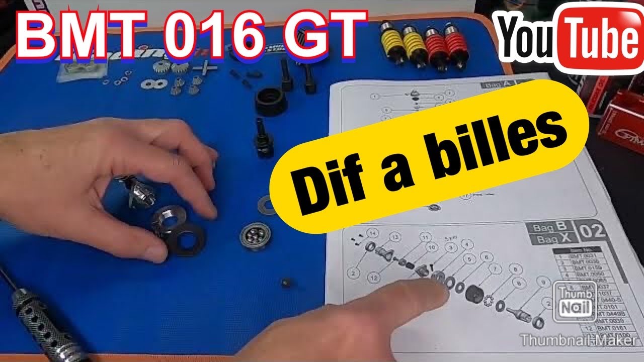 🟡 #3 MONTAGE DIFFERENTIEL AVANT A BILLES BMT 016 GT - GT8 A COURROIE ...