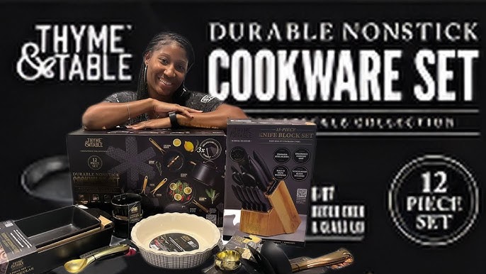 Thyme & Table 12 pieces cookware set unboxing and review 