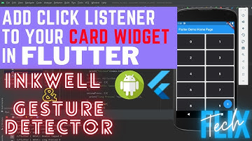 How to Add Click Event Listener on Card Widget in flutter Application | Inkwell and GestureDetector
