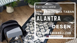 Alantra Desen Deri ve Pamuk Kaymaz Yıkanabilir Tay Tüyü Halı