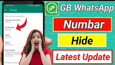 GB Whatsapp Number Hide Kaise Kare I Whatsaap Number Kaise Chupaye | How To Hide number On Whatsaap