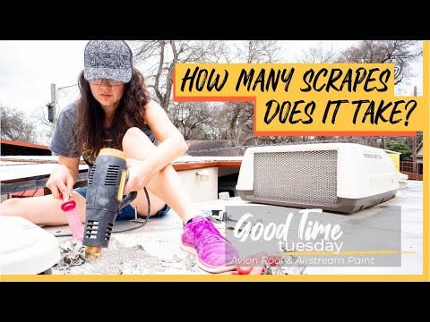 Avion Roof Sealant Removal & Airstream Interior painting  | Good Time Tuesday | Vintage RV Reno