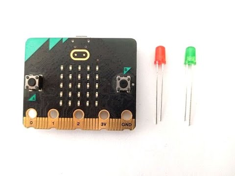 Control two LEDs by the Micro:bit board