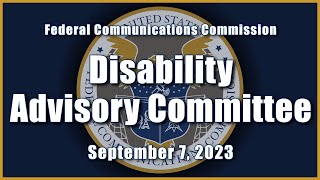 Disability Advisory Committee Meeting - September 2023