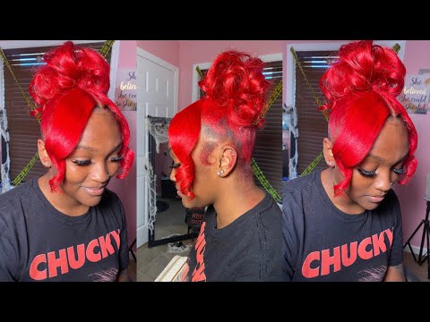 Updo Messy Red Bun😍 ️ Beauty Supply Pack Hair - YouTube