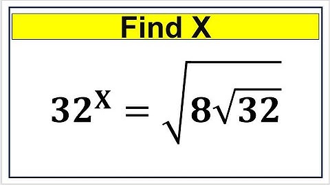 Nice Square Root Exponential Math Simplification |Find the Value of X